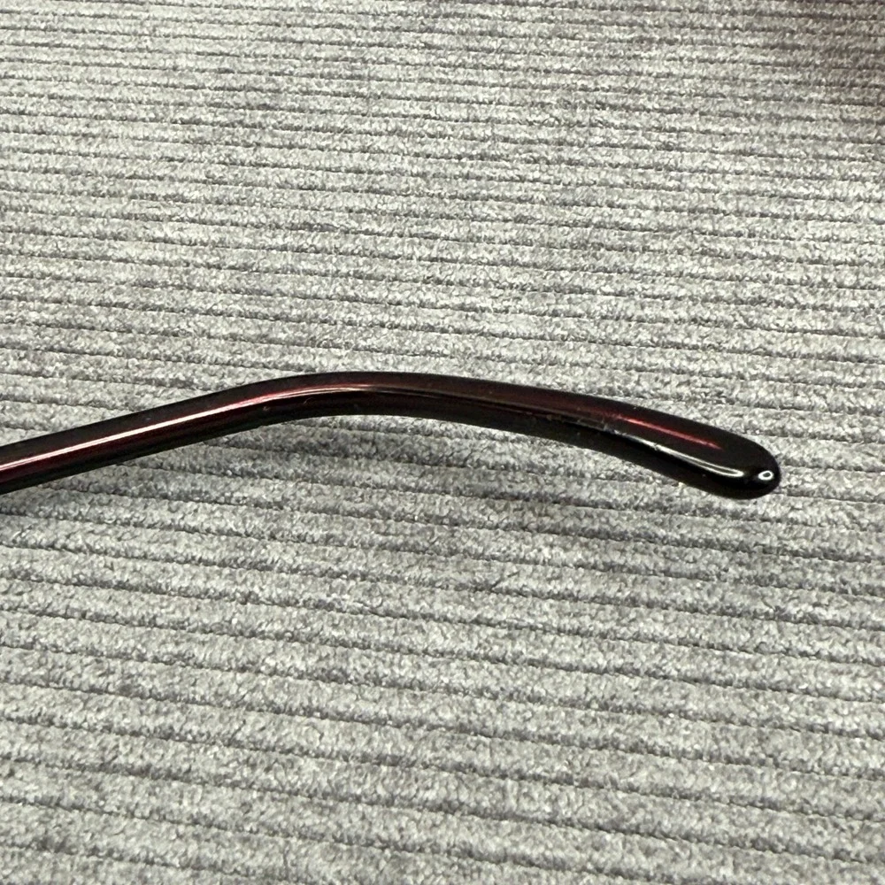 Halston‎ H 58 COL 30 Burgundy Red Oval Eyeglass Frames Made in USA Y2K
